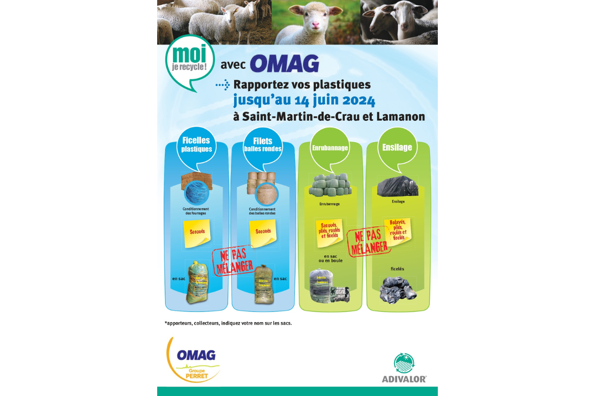 OMAG SAP lance la première collecte de plastiques agricoles usagés d\'élevage à Saint-Martin de Crau et Lamanon (13) 