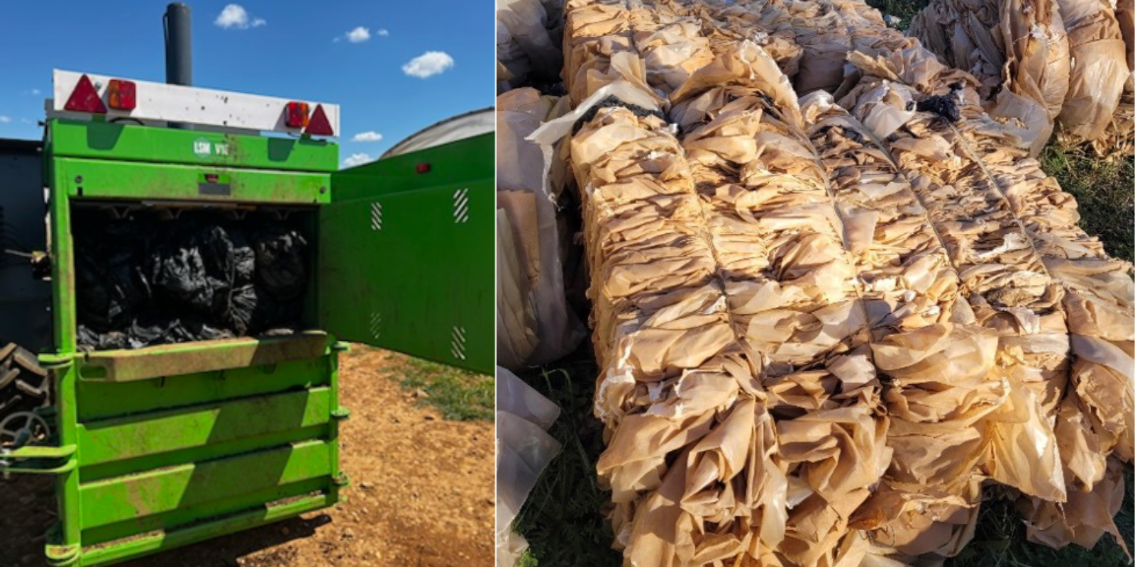 Un agriculteur des Bouches-du-Rhône, adhérent de la coopérative de Fontvieille, s’équipe d’une presse mobile 